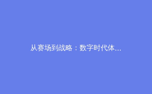 从赛场到战略：数字时代体育产业的变革与竞技新生态 - 2